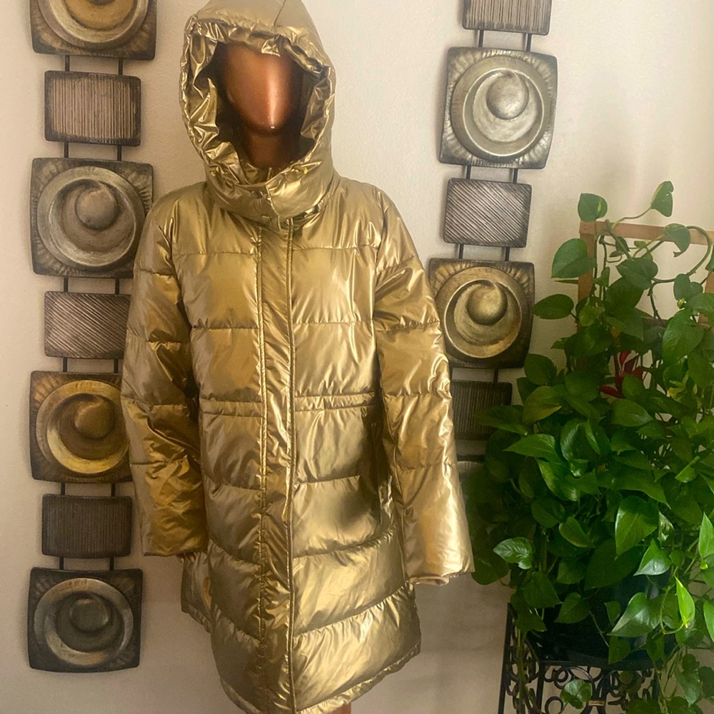 Grace Karin XL Gold Puffer Winter Jacket